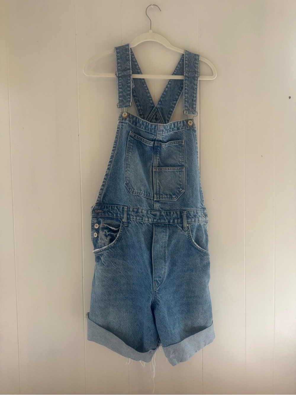 We the Free Good Luck Overalls- cut off